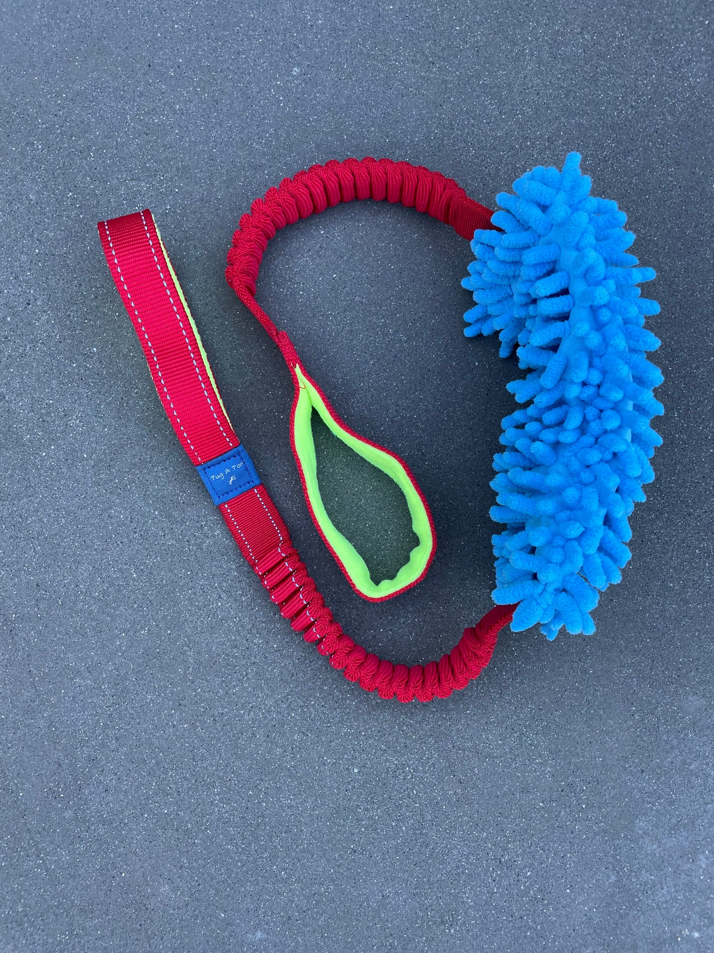 TugATon™️ Two-Handle Squeaky Moppy Dog Toy